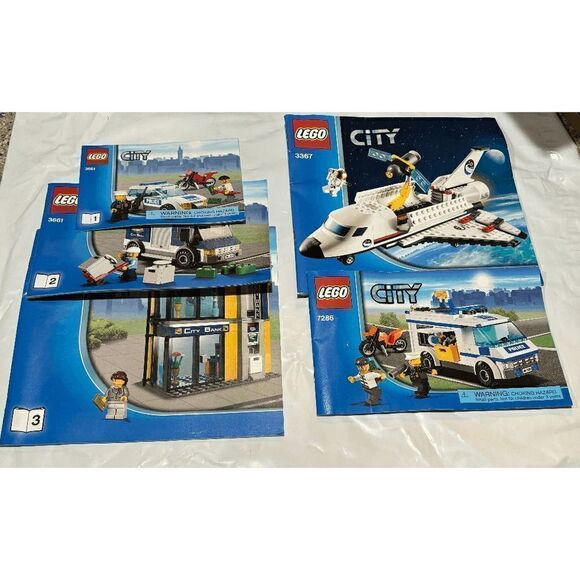 Lego City Manuals Only 3661 All 3 & 3367 & 7286 All in Very Good Shape - Picture 1 of 4
